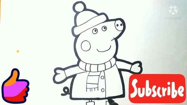 Рисуем свинку Пеппу How to draw Peppa Pig ?? смотреть онлайн