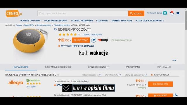Okazje cenowe: JAKI GŁOŚNIK NA WAKACJE?? - CO KUPIĆ? #18/2019 (Pepper.pl) смотреть онлайн