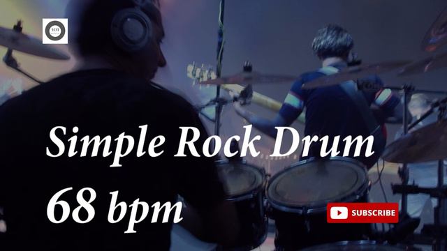 Simple Rock Drum Groove - 68 bpm - HQ смотреть онлайн