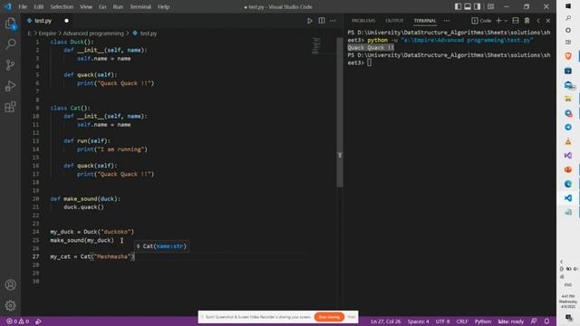 Duck Typing in python смотреть онлайн