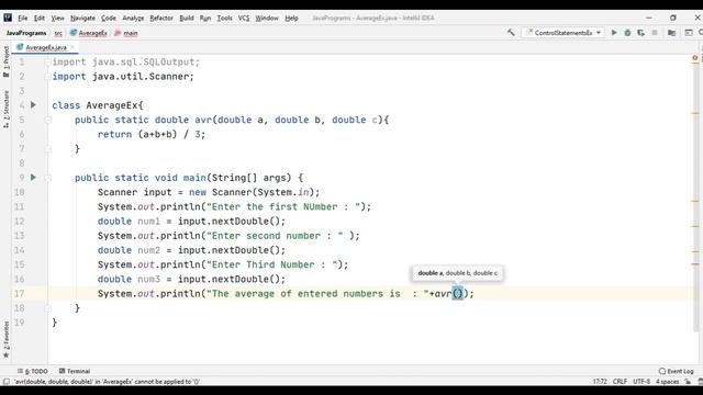 How to find Average Number in JAVA using return statement (in HINDI) || Java Programming Tutorials смотреть онлайн