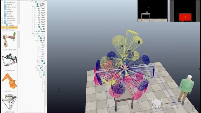 Detection Volume of ToF Sensor Arrays placed on the center of robot links смотреть онлайн