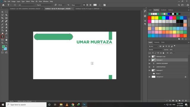How to create a double sided business card in Photoshop|Photoshop Tutorial | Urdu\Hindi. смотреть онлайн