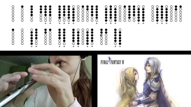 Theme of Love (Final Fantasy IV) on Tin Whistle D + tabs tutorial смотреть онлайн