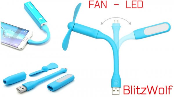 XIAOMI В ШОКЕ!!! КРУТОЙ ГИБРИДНЫЙ USB ВЕНТИЛЯТОР ОТ BLITZWOLF ИЗ КИТАЯ