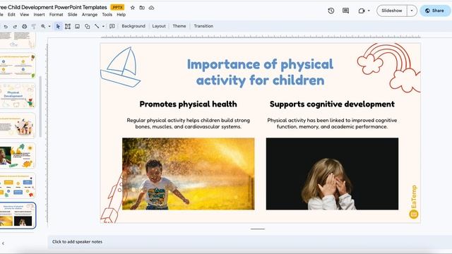 Free Child Development PowerPoint Template смотреть онлайн