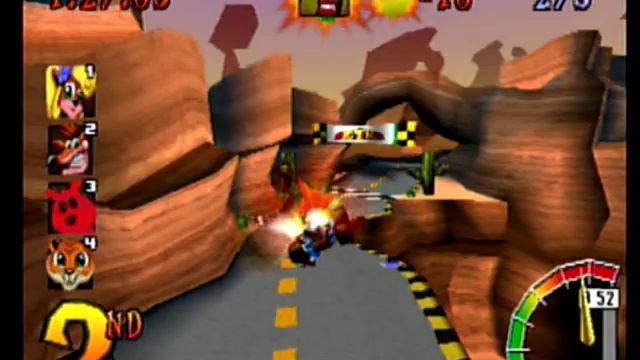 CTR Crash Team Racing: Arcade: Dingo Canyon: Single: Easy: 5 Laps [Race Time] - Playstation 1 смотреть онлайн