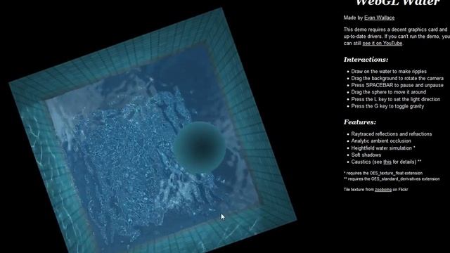 WebGL Water Test 60 FPS смотреть онлайн