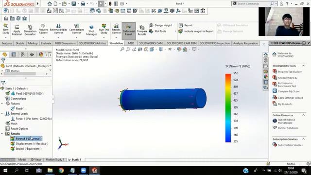 Perbandingan Perhitungan stress,strain, Displacement Manual dengan Solidworks смотреть онлайн