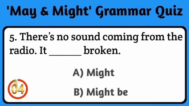 Modal verbs quiz. May or Might grammar quiz. #ladla_education смотреть онлайн
