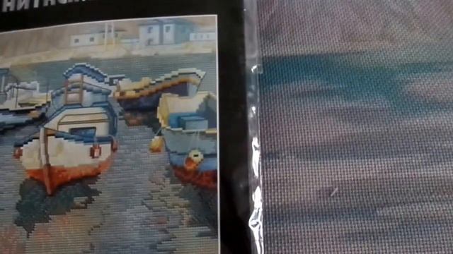 ОБЗОР НАБОРОВ МОРСКОЙ ТЕМАТИКИ (Новая Слобода на канве с фоновым рисунком) смотреть онлайн