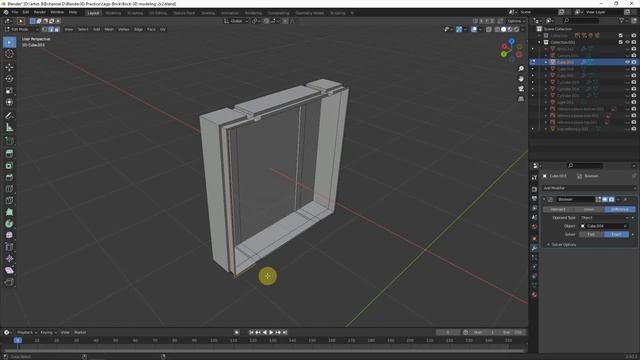 Blender Apply Modifiers and Edit Modifiers, Lego Brick 3D modeling - Part 2 смотреть онлайн