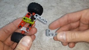 Машина из лего с рулем. Самоделки лего техник