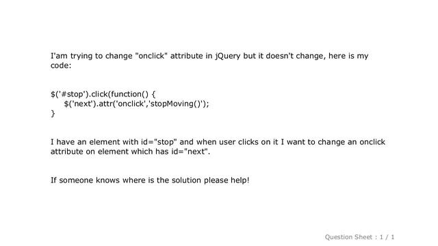 jQuery : jQuery attr('onclick') смотреть онлайн