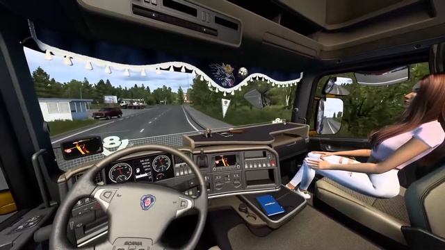 Euro Truck Simulator 2 Обзор на Мод Пак девушек-пассажиров v1.0 (v1.44.x, 1.45.x)Часть 32 смотреть онлайн