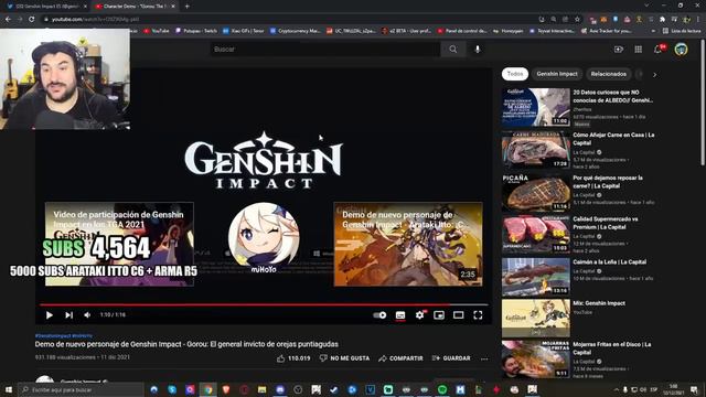 ¡ORA! ¡ORA! ¡ORA! - Reacción al Tráiler Oficial de ARATAKI ITTO y GOROU - Genshin Impact смотреть онлайн