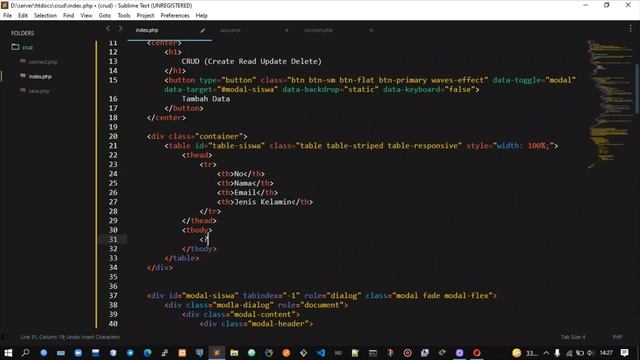 Tutorial CRUD PHP MySQL Simple - PHP Native + AJAX смотреть онлайн