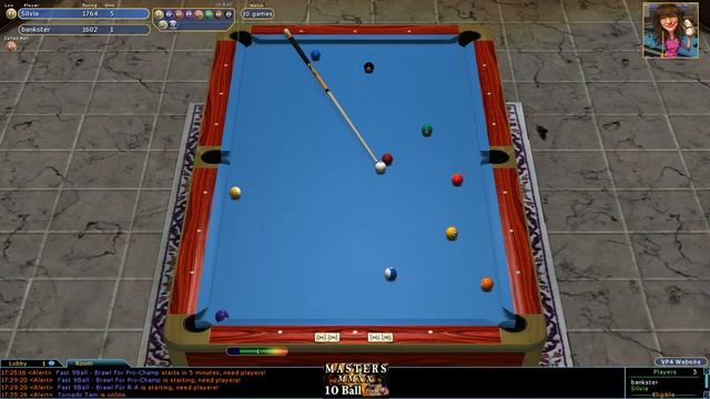Virtual Pool 4 2020 -10ball Masters one loss side Sivia v Bankster смотреть онлайн