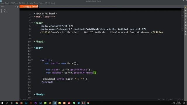 88- JavaScript Dersleri - GetUTC Methods - Uluslararasi Saat Gosterme смотреть онлайн