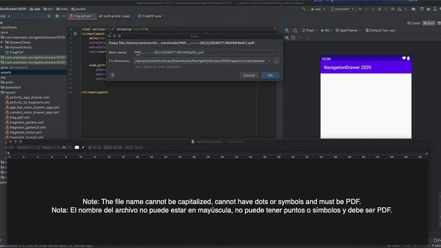 PDF file in Android Studio. Archivo PDF en Android Studio. смотреть онлайн