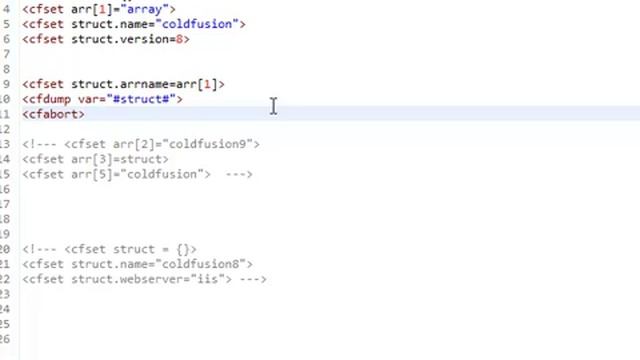 ColdFusion video tutorial:array and structure part2 смотреть онлайн