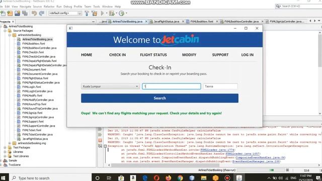 Airlines Ticket Reservation System in Java | JavaFX смотреть онлайн