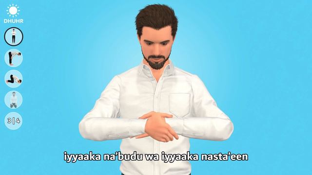 How to pray Dhuhr for men (beginners) - with Subtitle смотреть онлайн