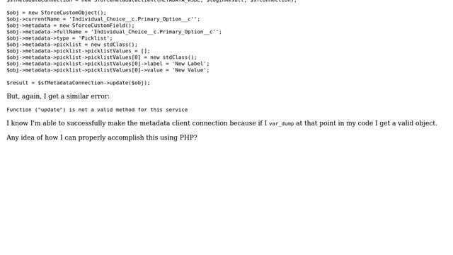 Salesforce: Adding new values to Custom Picklist (PHP Toolkit) (2 Solutions!!) смотреть онлайн