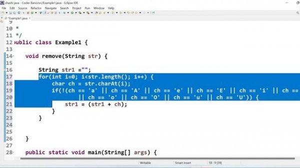 Program to remove vowels from a String | String in java
