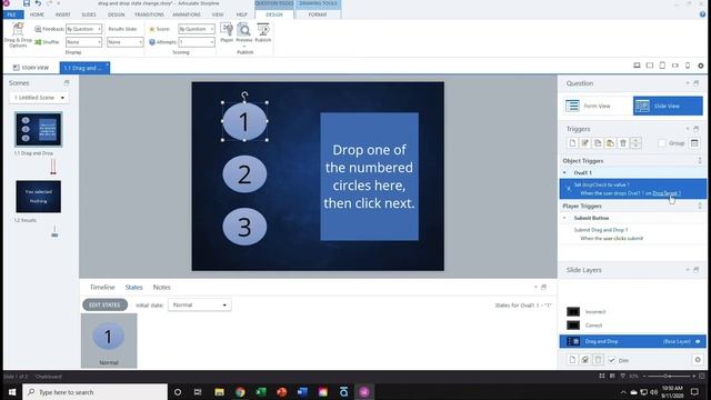 Storyline 360 - Drag and Drop to Change Object States смотреть онлайн