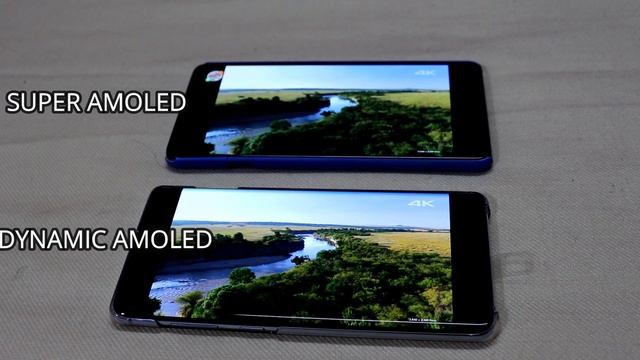 DYNAMIC AMOLED Vs SUPER AMOLED With SAMPLE VIDEO Normal And 60FPS Test I Samsung S10+ Vs A9 I