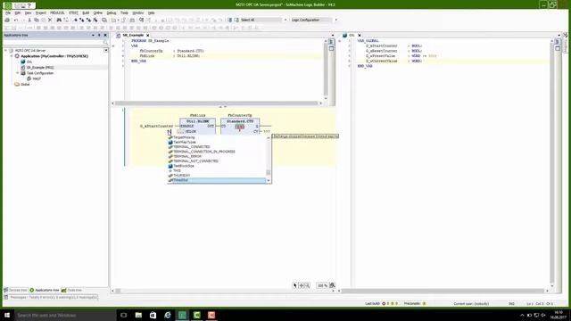 SoMachine V4.3 настройка OPC UA Server для Modicon M251
