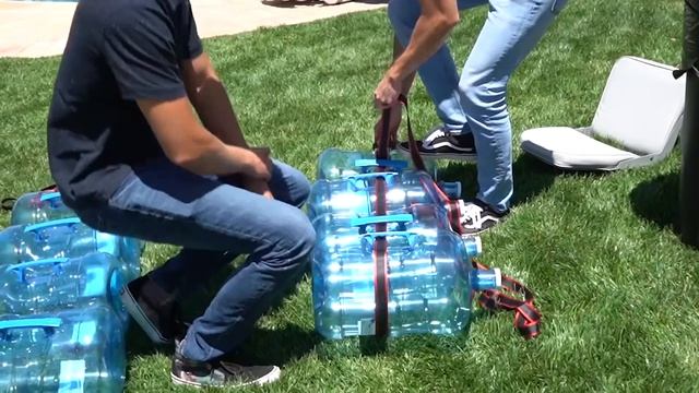 We Built Boats using ONLY Walmart Items!! *EXTREME BOAT SURVIVAL TEST* смотреть онлайн