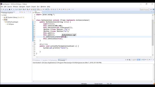 Object Oriented Programming (JAVA) | C5-L4 | ActionListener and ActionEvent in java смотреть онлайн