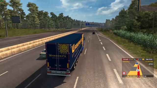 Euro Truck Simulator 2 (1.35) Kassel to Strasbourg Delivery Ford F-Max Promods v2.41 + DLC's & Mods смотреть онлайн