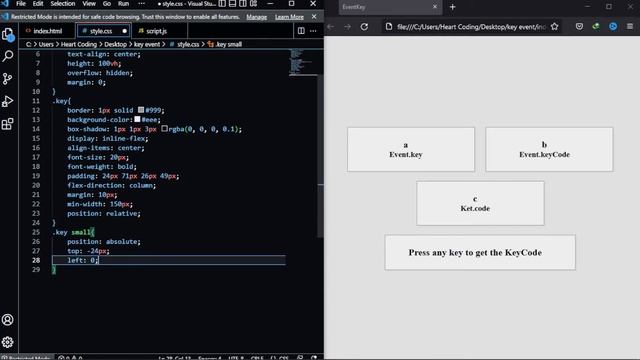 Keyboard Events with JavaScript | JavaScript Event KeyCode Previewer смотреть онлайн