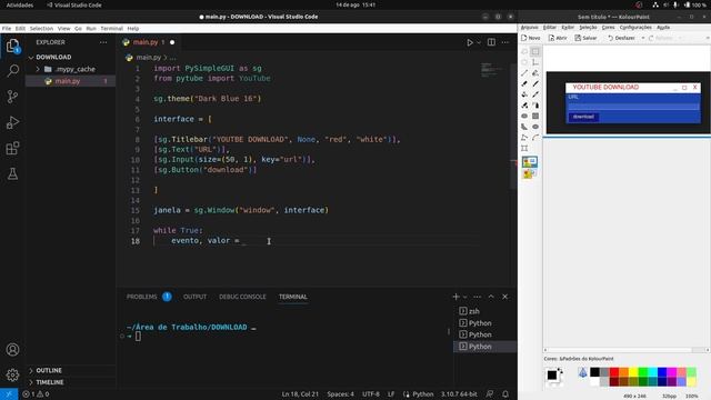 PYTHON PARA INICIANTES - BAIXANDO VIDEOS DO YOUTUBE COM PYTHON смотреть онлайн