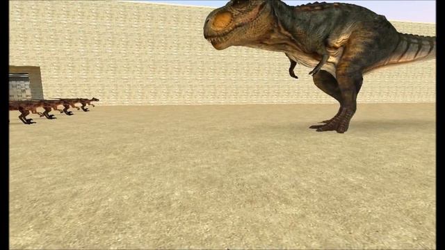 Garrys Mod NPC Battle Trex VS Rapters Jurassic Park Battle смотреть онлайн