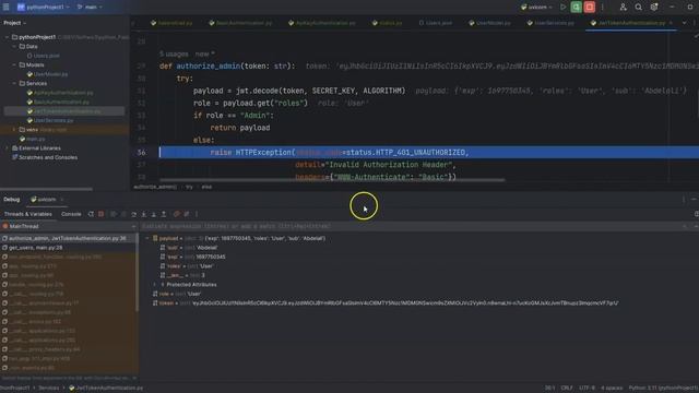 Web Api - FastAPI #16 : JWT Roles & Debugging смотреть онлайн