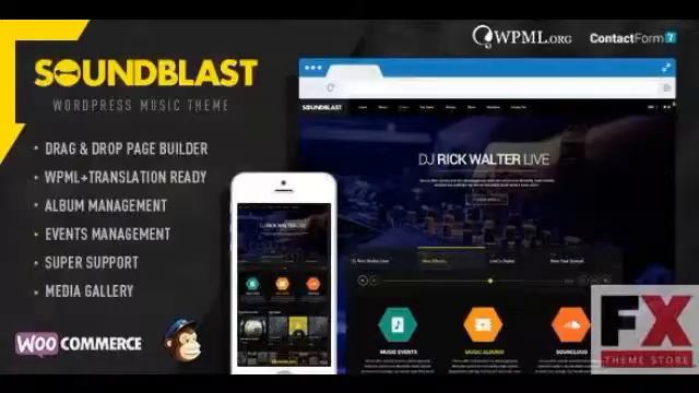 Preview SoundBlast - Music Band WordPress Theme TForest смотреть онлайн