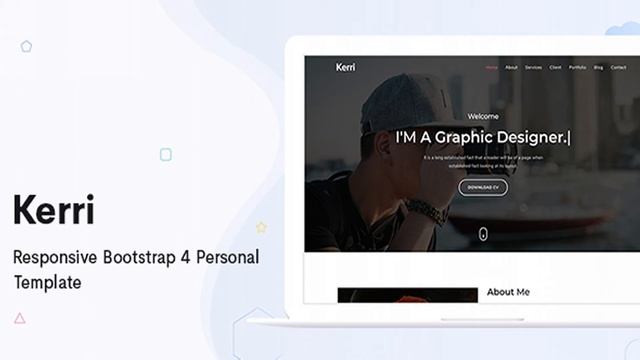 Kerri - Responsive Bootstrap 4 One Page Portfolio Template | Themeforest Website Templates and смотреть онлайн