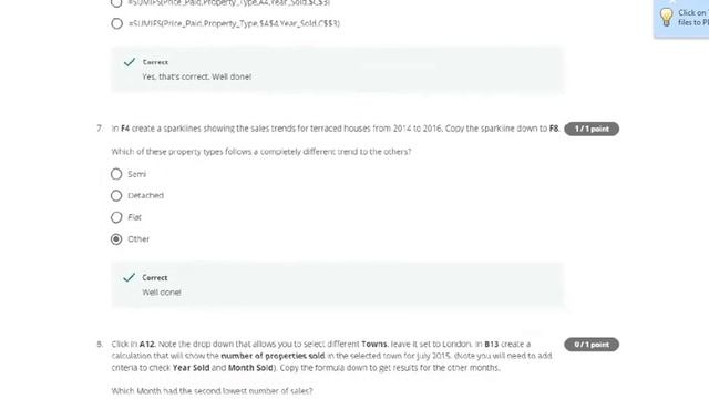 Coursera |Excel Skills for Business Intermediate I 4 quiz answers смотреть онлайн