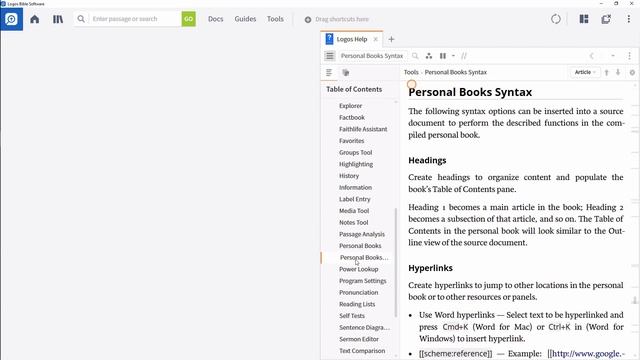 Build a Personal Book | Logos Bible Software смотреть онлайн