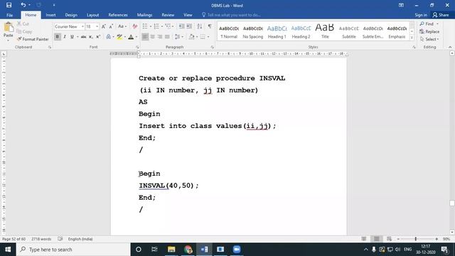 PL SQL Procedure for Insertion into a table смотреть онлайн