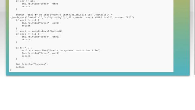 Updating Jsonb column in golang смотреть онлайн
