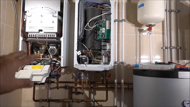 Отопление двумя котлами. Ночью электрическим, днем газовым смотреть онлайн