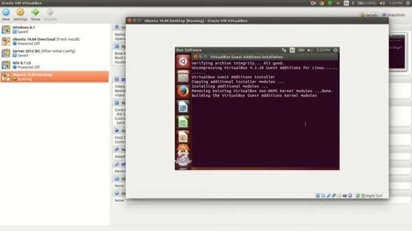 Installing VirtualBox Guest Additions in Ubuntu 14.04