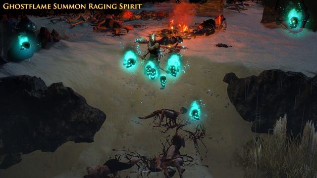 Path of Exile - Ghostflame Summon Raging Spirit смотреть онлайн