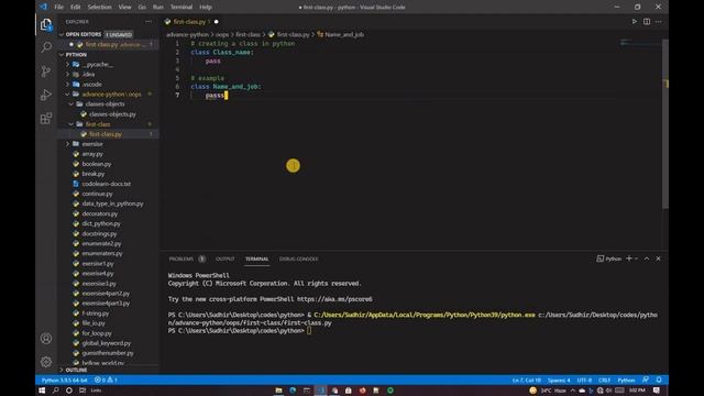 Creating Our First Class (OOPS) In Python Programming With Source Code#48 смотреть онлайн