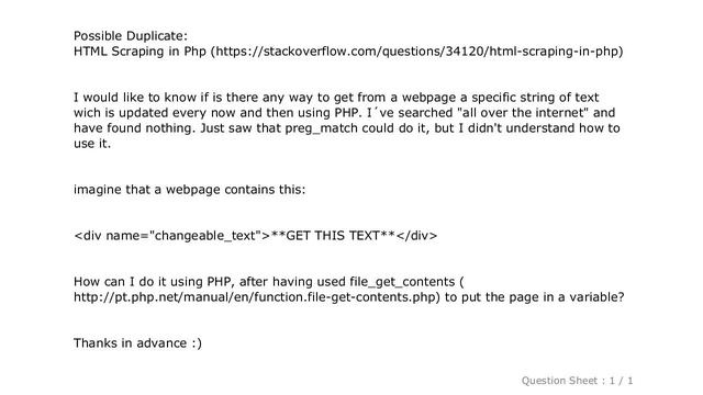 HTML : Extracting specific data from a web page using PHP смотреть онлайн
